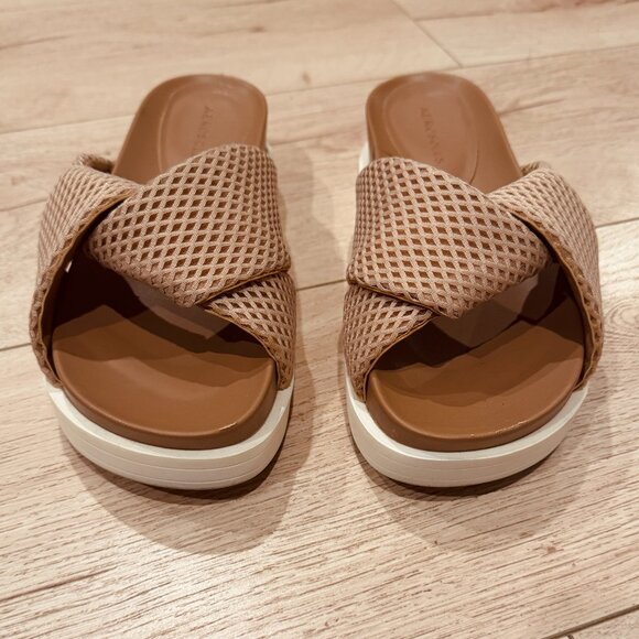 Aerosoles Size 6.5 Women's Baily Nude / Pink Chunky Platform Slide Sandals - Picture 8 of 8